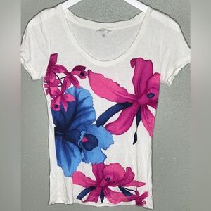 Banana Republic Silky Stretchy Floral Top Size Small
